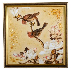 Amber panel "Pair of birds"