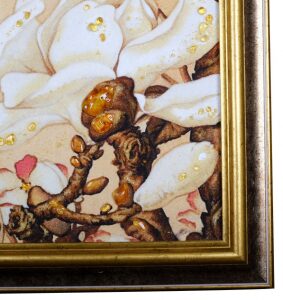 Amber panel "Pair of birds"