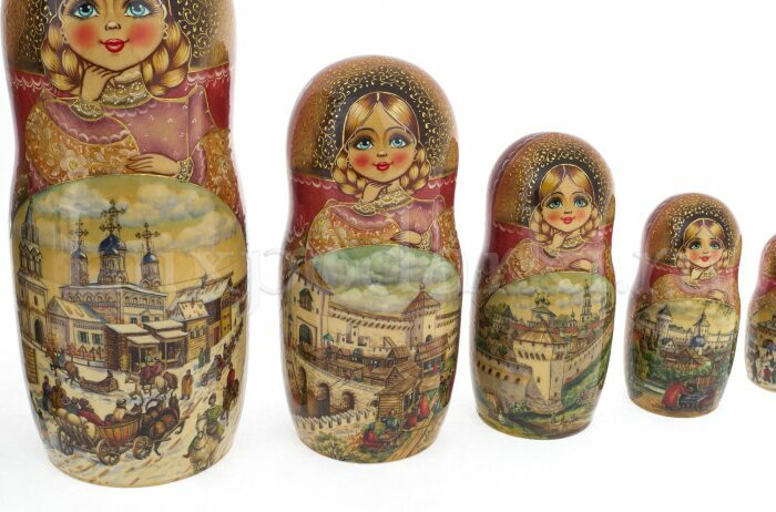 Matryoshka doll for 15 seats "Russian beauty" (33 cm)