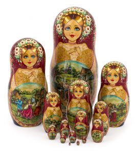 Matryoshka doll for 15 seats "Russian beauty" (33 cm)