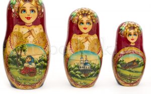 Matryoshka doll for 15 seats "Russian beauty" (33 cm)
