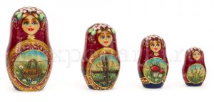 Matryoshka doll for 15 seats "Russian beauty" (33 cm)