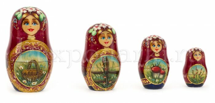 Matryoshka doll for 15 seats "Russian beauty" (33 cm)