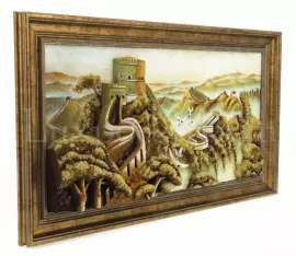 Объемная картина из янтаря "Великая Китайская стена"