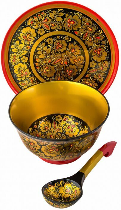 Okroshka set (27 items) khokhloma