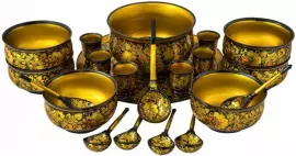 Soup set (21 items) Khokhloma