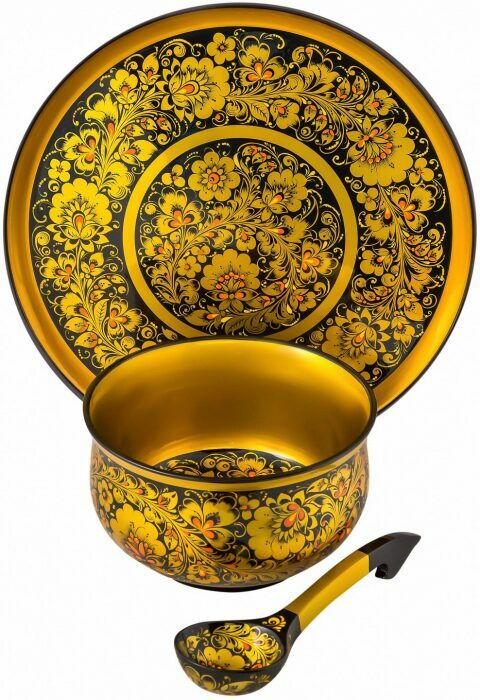 Soup set (21 items) Khokhloma