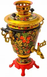 Самовар с росписью "Клубника" (хохлома) Самовар с росписью "Клубника" (хохлома)