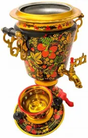 Самовар с росписью "Клубника" (хохлома) Самовар с росписью "Клубника" (хохлома)