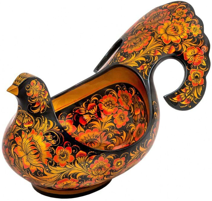 Bucket "Glukharka" khokhloma
