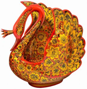 Bucket "Black Swan" by Khokhloma