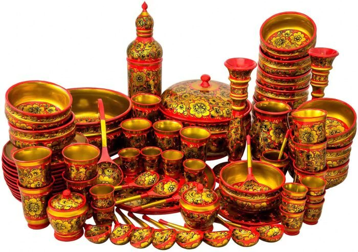Set "For the holiday" (70 items) khokhloma