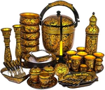 Set for the ear "Ushitsa" (52 items) khokhloma