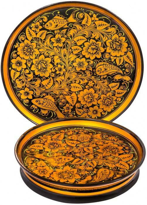 Set for the ear "Ushitsa" (52 items) khokhloma