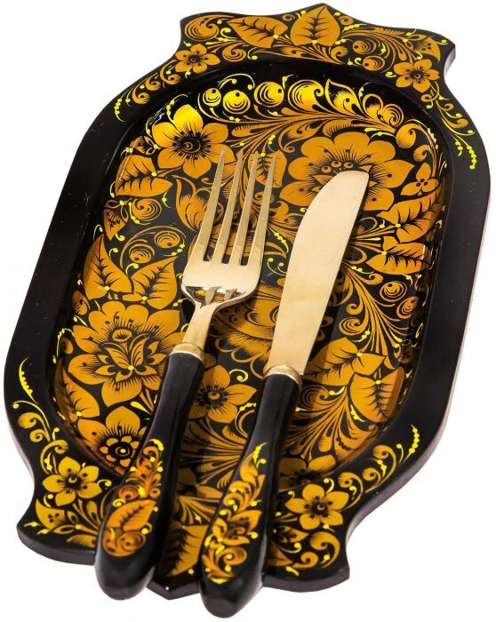 Set for the ear "Ushitsa" (52 items) khokhloma