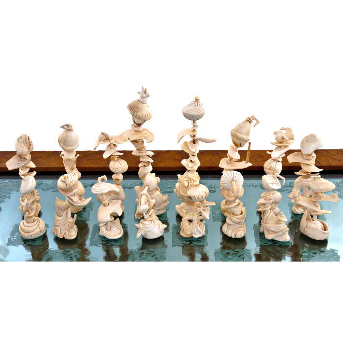 Chess from the mammoth tusk "Psychedelic"