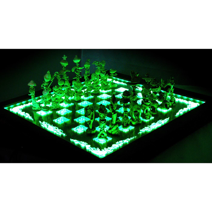 Chess from the mammoth tusk "Psychedelic"