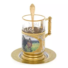 Подстаканник "Три Богатыря" Златоуст