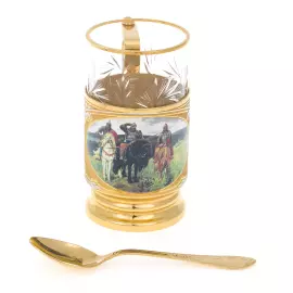 Подстаканник "Три Богатыря" Златоуст