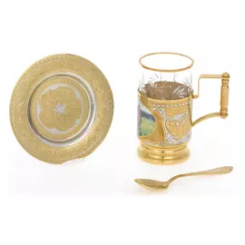 Подстаканник "Три Богатыря" Златоуст