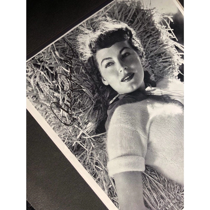 An autographed photo of actress Ava Gardner