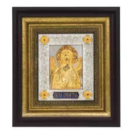 Icon "Guardian Angel" silver plated with gold