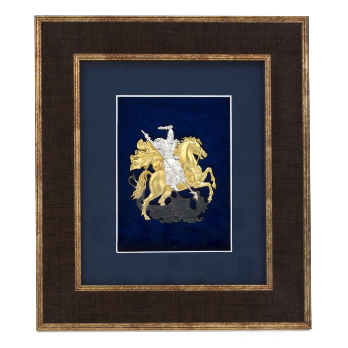 The icon of St. George the Victorious with gilding