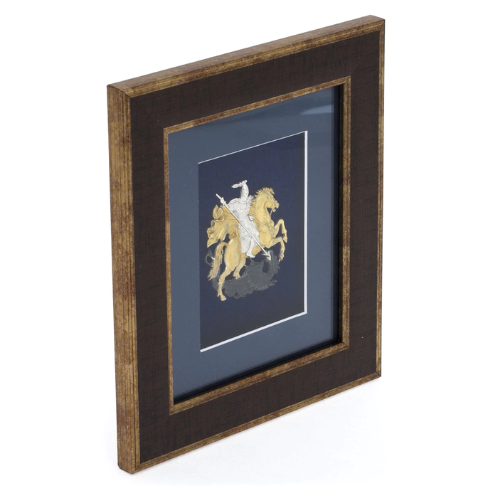 The icon of St. George the Victorious with gilding