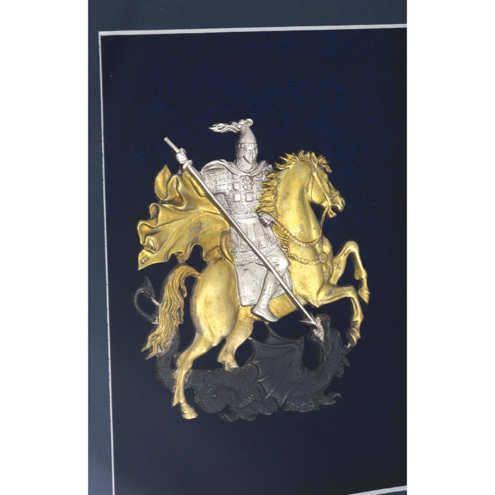 The icon of St. George the Victorious with gilding