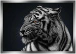 The painting "The Tiger's Grin" on a mirror base