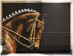 Painting "Horse" on the mirror (Swarovski)