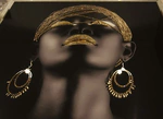 The painting "Cleopatra" on the mirror (Swarovski)