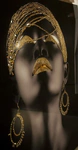 The painting "Cleopatra" on the mirror (Swarovski)
