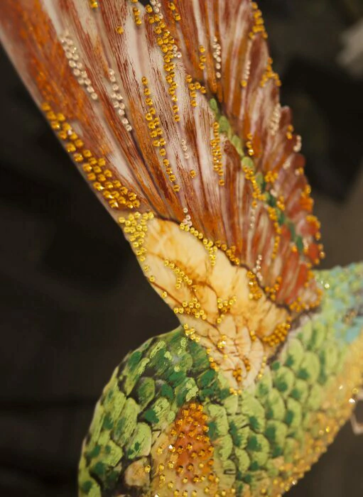 Painting "Hummingbird" on the mirror (Swarovski)