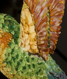 Картина "Колибри" на зеркале, Swarovski