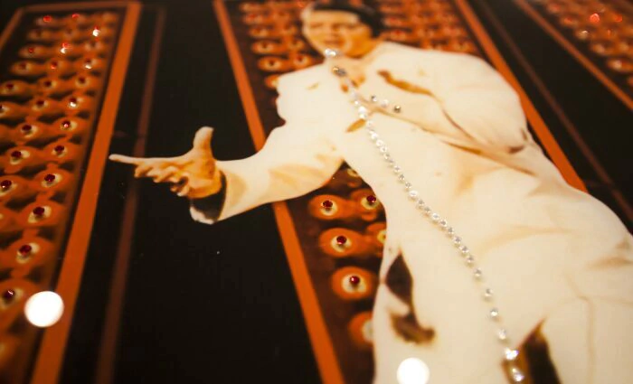 The painting "Elvis" on the mirror (Swarovski)