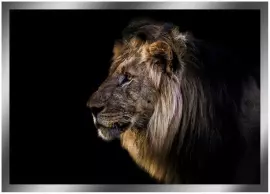 The painting "Lion" on a mirror basis