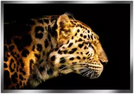 The painting "Leopard" on a mirror basis