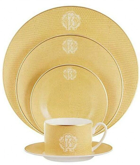 Soup bowl "Lizzard gold"