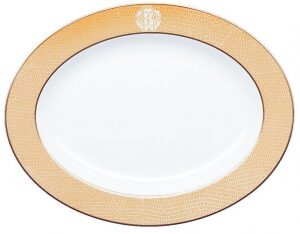 Oval dish "Lizzard gold"