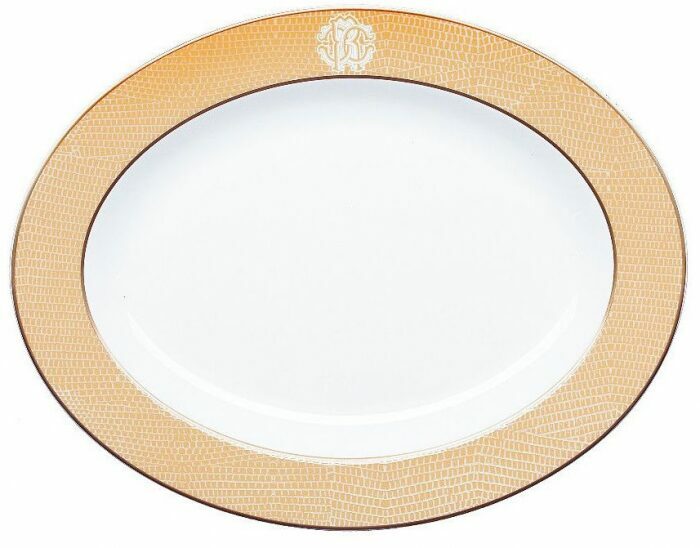 Oval dish "Lizzard gold"