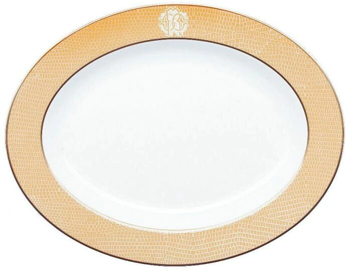 Oval dish "Lizzard gold"