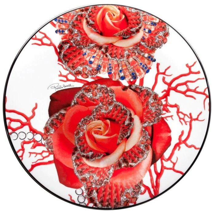 Rose jewel bread plate