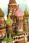 Панно из янтаря "Собор Василия Блаженного"