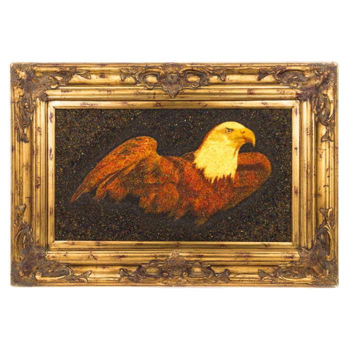 Amber painting "The Proud Eagle"