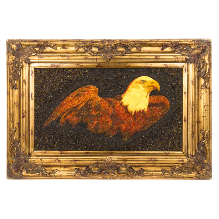 Amber painting "The Proud Eagle"