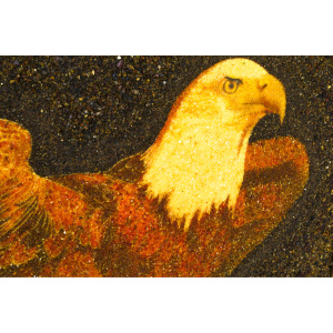 Amber painting "The Proud Eagle"