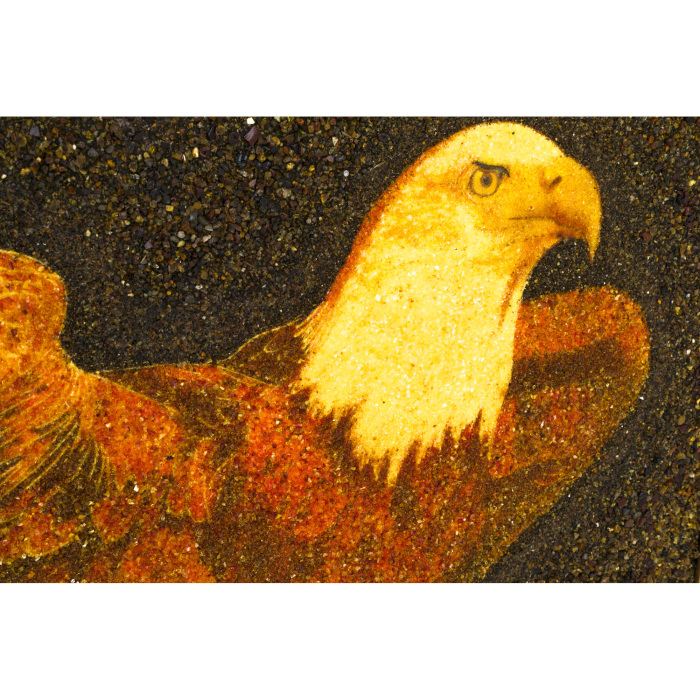 Amber painting "The Proud Eagle"