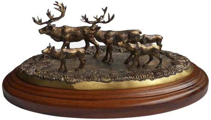 Statuette "Legends of the North — a herd of deer"