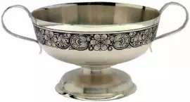 Ваза для конфет из серебра "Цветы"